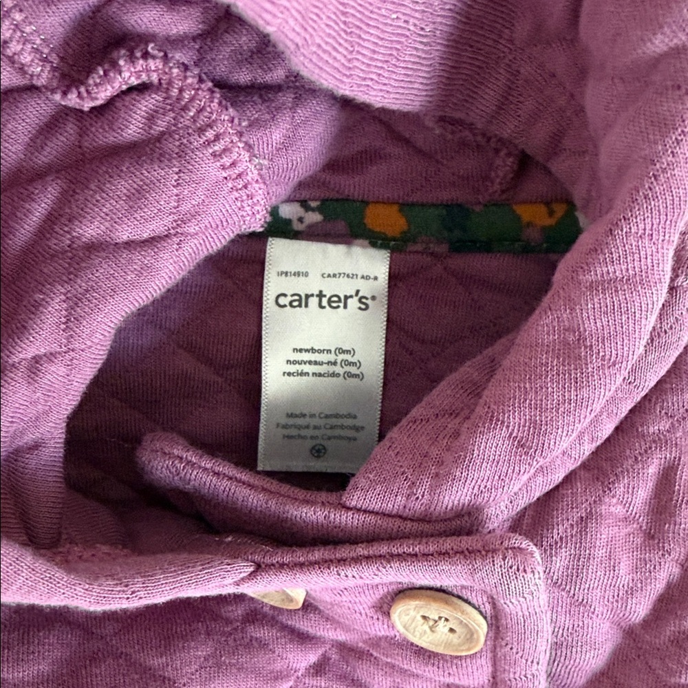 Carter’s Newborn Baby Girl Jacket Bundle | NB 0–3 Months | Hooded Floral - Picture 4 of 4
